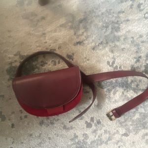 Red belt purse